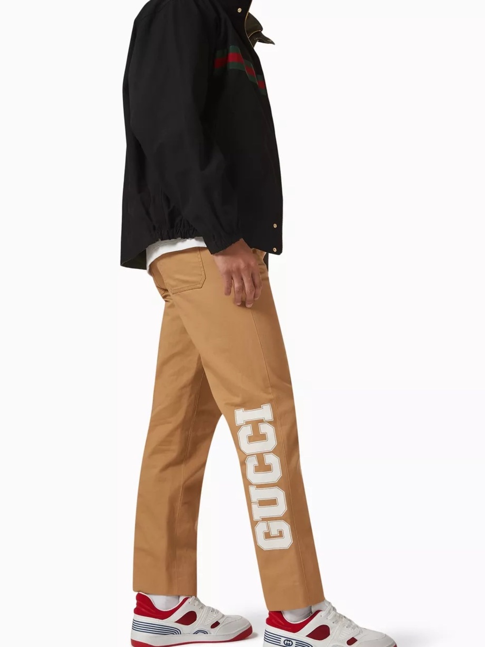 NWT Gucci Jogging Pants in Military Cotton Drill